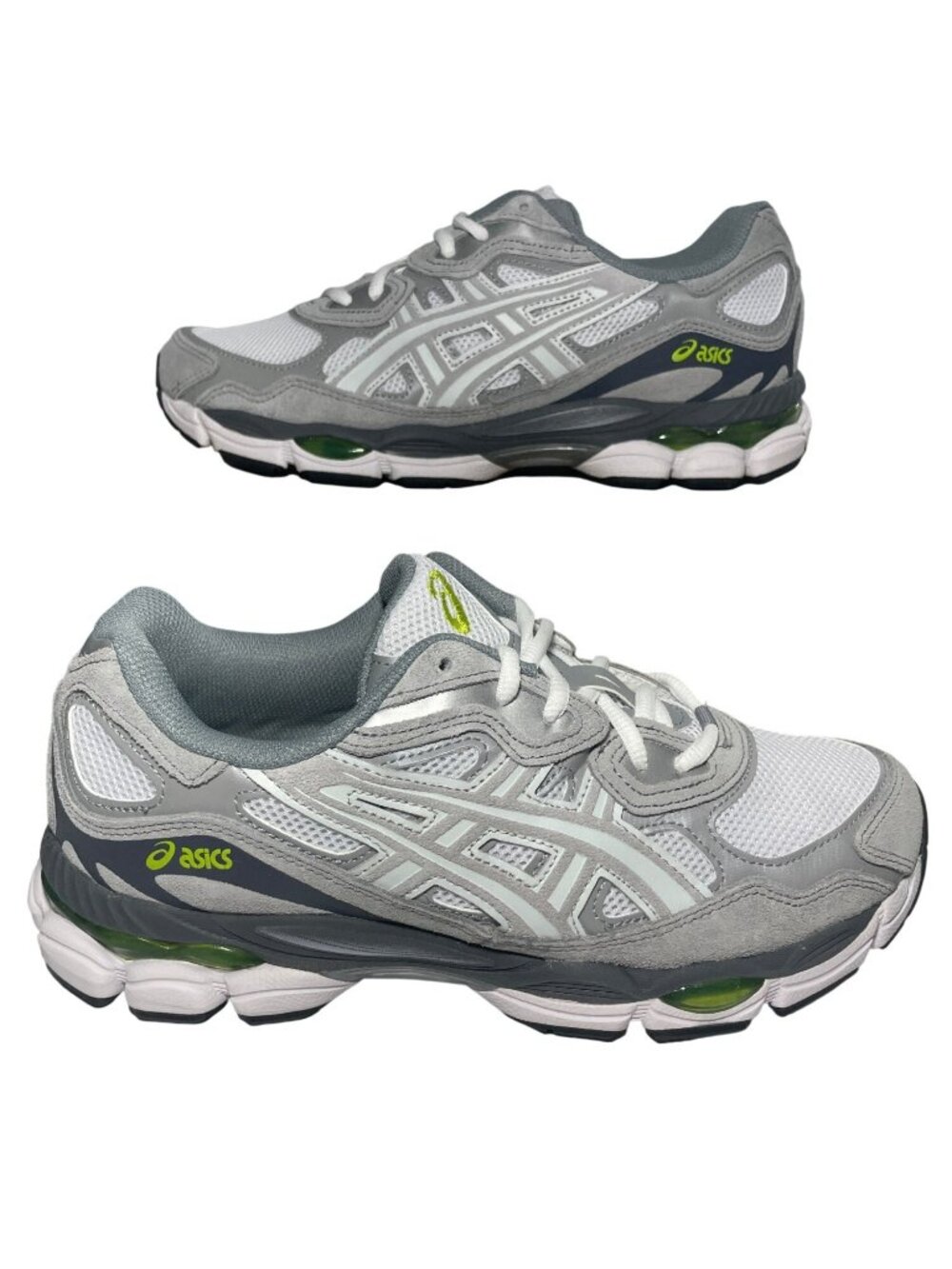 Asics Gel-NYC White/Glacier Running Shoes Training Grey Men's Sz 8 Wmn's Sz 9.5